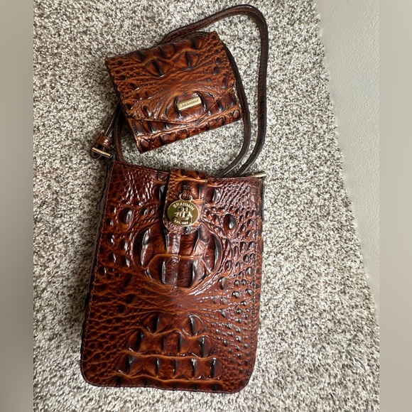 Brahmin Handbags - Brahmin Croc Embossed Crossbody Bag and Wallet